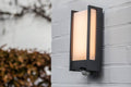 Lutec 5193002118 qubo pir ip54 integrated led wall light in dark grey 800 lumen 3000k