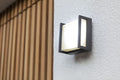 Lutec 5195401118 qubo ip54 integrated led wall light in dark grey 650 lumen 3000k