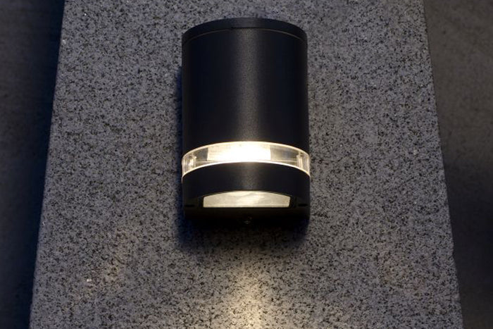 Lutec 5604101118 focus ip44 gu10 wall light in dark grey
