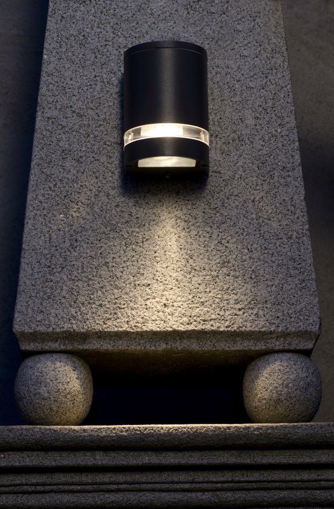 Lutec 5604101118 focus ip44 gu10 wall light in dark grey