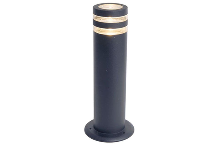 Lutec 7204803118 focus ip44 gu10 bollard light in dark grey