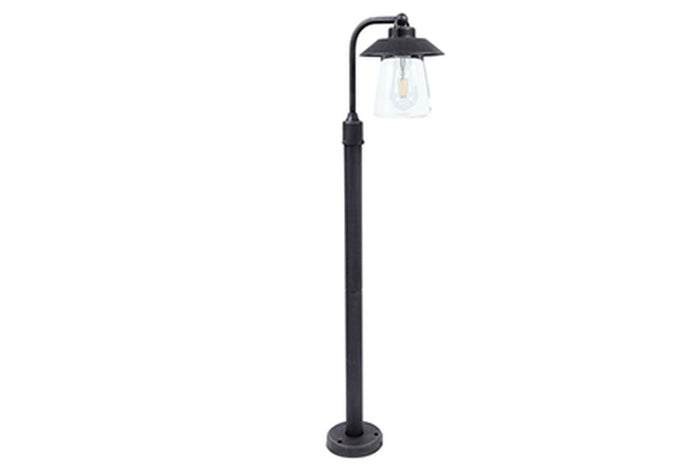 Lutec 7264210213 cate ip44 e27 bollard light in black-rust