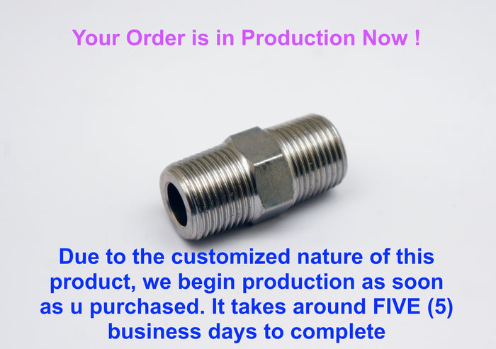 Stainless steel M16x1.5 male to 3/8 inch NPT male sensor adaptor fitting for industrial fluid connections.