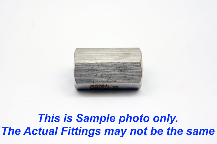 Stainless steel M18x1.5 female to BSP G 1/2 inch female sensor adaptor fitting for conversion, by MC Motoparts.