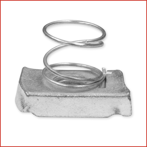 Mixed CN10S CHANNEL NUT M10 SHORT SPRING