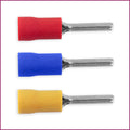 Mixed CTRP RED CRIMP TERMINALS 12mm Red Pin Pack of 100