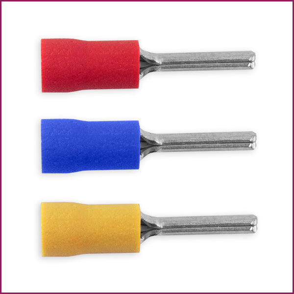 Mixed CTYP YELLOW CRIMP TERMINALS 14mm Yellow Pin Pack of 100