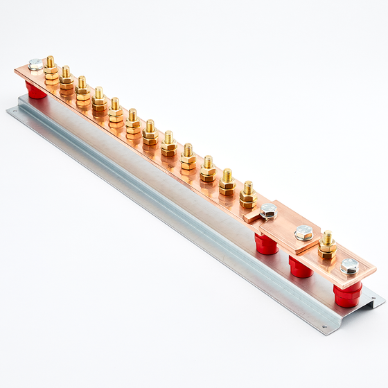 Mixed EBAR16-1 EARTH BARS- 845mm 16 WAY COPPER BAR + Single Test LINK