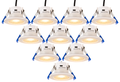 PACK OF 10 - Saxby 113639 ShieldECO Waterproof (IP65), Fire Rated, Colour Changing (CCT), Dimmable LED Downlight
