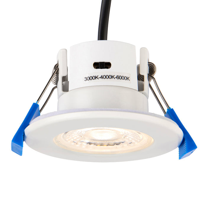 PACK OF 10 - Saxby 113639 ShieldECO Waterproof (IP65), Fire Rated, Colour Changing (CCT), Dimmable LED Downlight