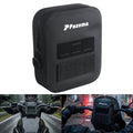 Pazoma waterproof motorcycle handlebar bag with tactical design, fits Harley Softail, Dyna, and Sportster models, mounted on handlebars.