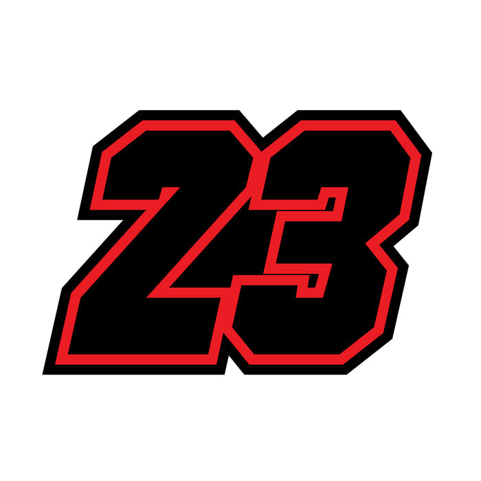 Set of three personalized black MX dirt bike racing number stickers with N31 design from StickerBao, ideal for motorcycle racing customization.