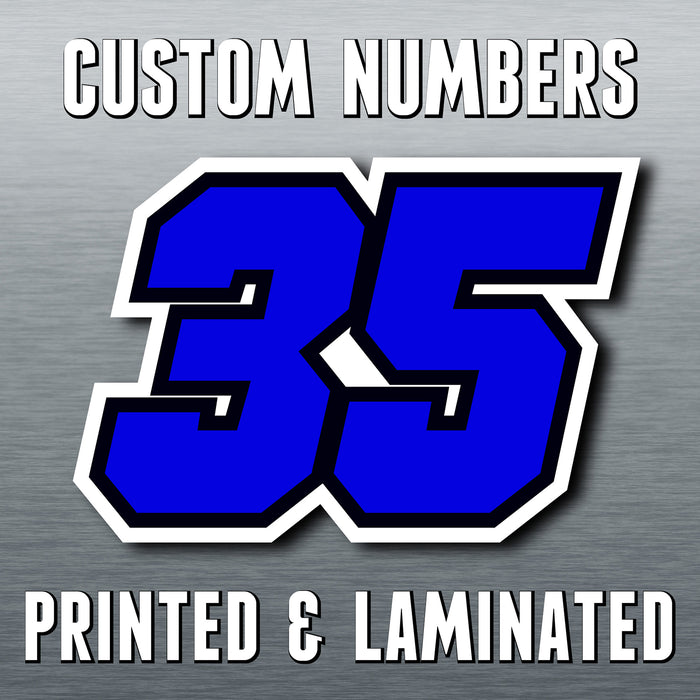 Three black and white racing number stickers with "N31" for MX dirt bikes, designed for motorcycle racing by StickerBao.