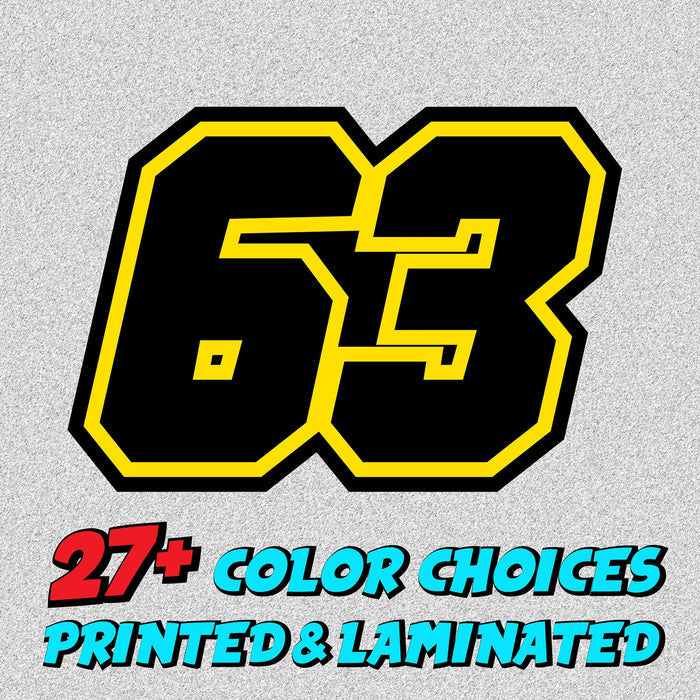 Set of three black personalized MX dirt bike racing number stickers with white N31 design by StickerBao, ideal for motorcycle racing.