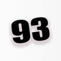 Two personalized race car sticker decals with individual cut numbers from StickerBao, featuring bold black and white design.