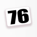 Two personalized race car sticker decals with rectangle number design from StickerBao, featuring bold black and white graphics.
