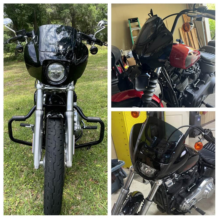 Pazoma quarter fairing bracket for Harley Softail models, fits FXST, FXBB, FXBBS, FXLR 2018-2026, motorcycle headlight fairing part.
