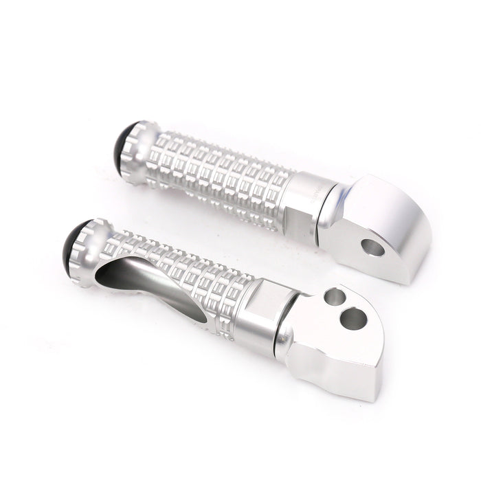 Rear MC Motoparts foot pegs for Aprilia Tuono 1000 RSV4 Dorsoduro 1200 M-PRO motorcycle, with metal construction and mounting brackets