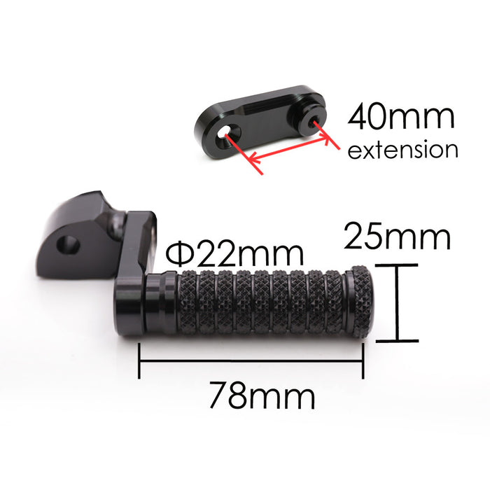 Fits Ducati Scrambler SportTouring 40mm Adjustable Rear M-GRIP Foot Pegs