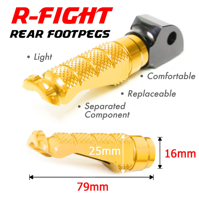 Rear MC Motoparts foot pegs for Ducati Supersport 950 Scrambler Nightshift, showing detailed metal foot peg design.