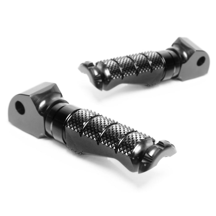 Black rear foot pegs for Ducati Supersport 950 Scrambler Nightshift by MC Motoparts, designed for R-FIGHT model.