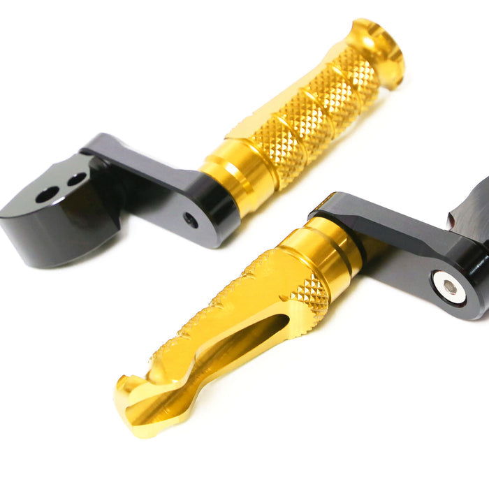 Rear 40mm extension foot pegs for Honda CBR1000RR-R, CB125R, Rebel 500 by MC Motoparts, adjustable motorcycle foot pegs.