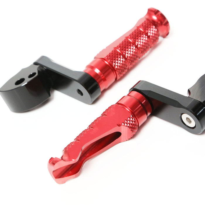 Rear 40mm adjustable foot pegs for Honda CBR1000RR-R, CB125R, Rebel 500 by MC Motoparts, featuring sturdy metal construction.