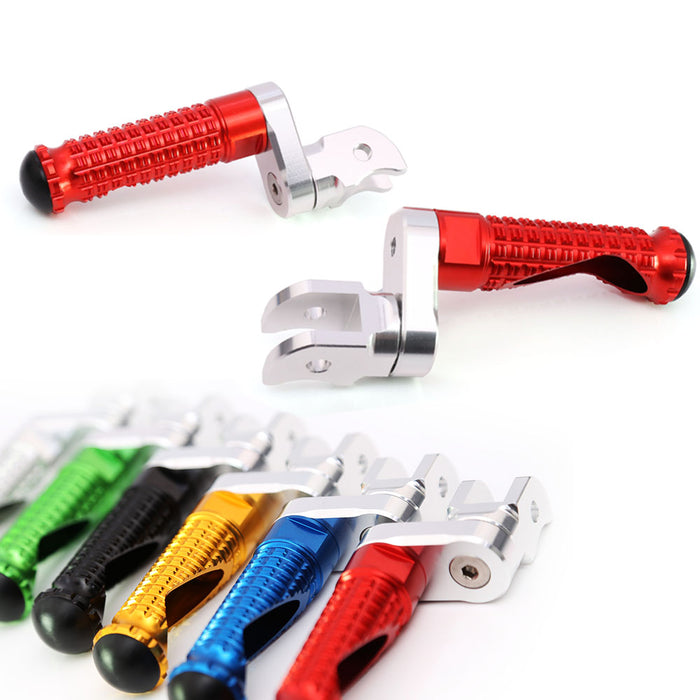 Rear 25mm adjustable MC Motoparts foot pegs for Honda CBR1000RR-R, CB125R, Rebel 500, showing metal extension and mounting hardware.