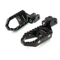 Rear 25mm extension touring foot pegs for Kawasaki ZH2, ZX-10R, Ninja 7, by MC Motoparts, featuring adjustable wide foot pegs.