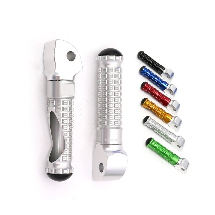 Rear MC Motoparts standard foot pegs for Kawasaki ZH2, ZX-10R, Ninja 7 M-PRO motorcycle accessories, shown from side view.