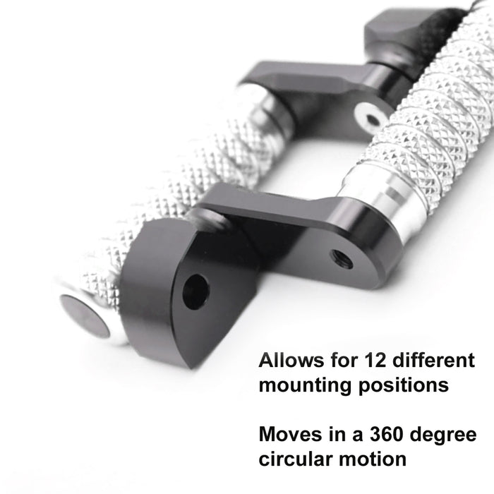 {Rear}  Fits Triumph Scrambler Bonneville EFI T100 40mm Adjustable POLE Foot Pegs - MC Motoparts