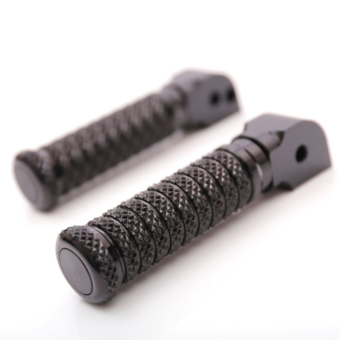 Rear MC Motoparts foot pegs for Yamaha MT-01, MT-07, MT-10, FZ1, FZ8, FZ6 motorcycle standard foot pegs on black finish