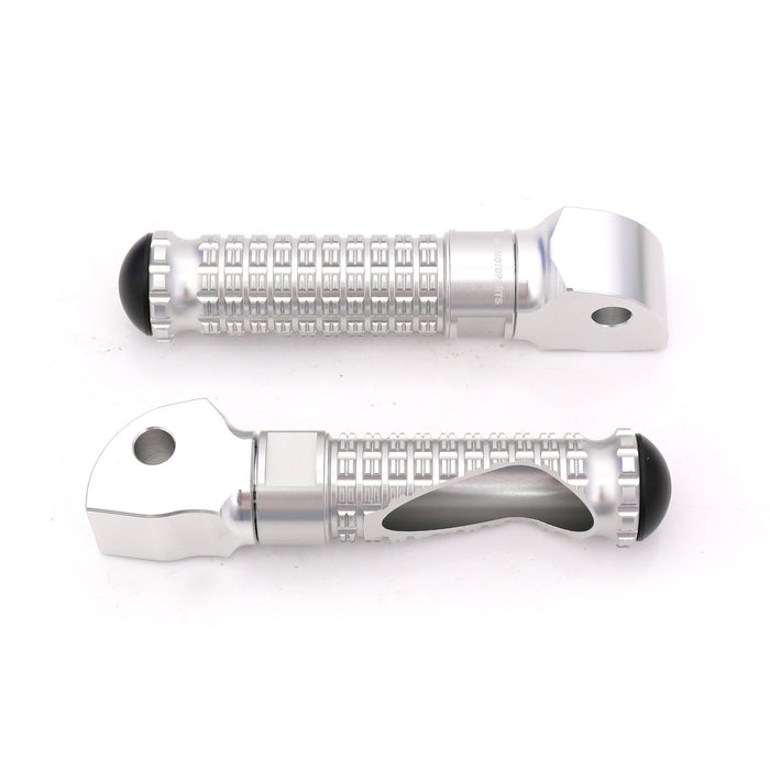 Rear standard foot pegs for Yamaha TMAX 500 530 VMAX1700 XMAX M-PRO by MC Motoparts, showing metal construction and mounting points.