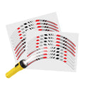 Reflective Strip Designer Red Pattern For 17'' Wheel Rim Skin Decal Set SH20
