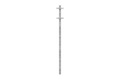 ROLEC EVFP0010 WallPod 1350mm Galvanised Steel Mounting Post