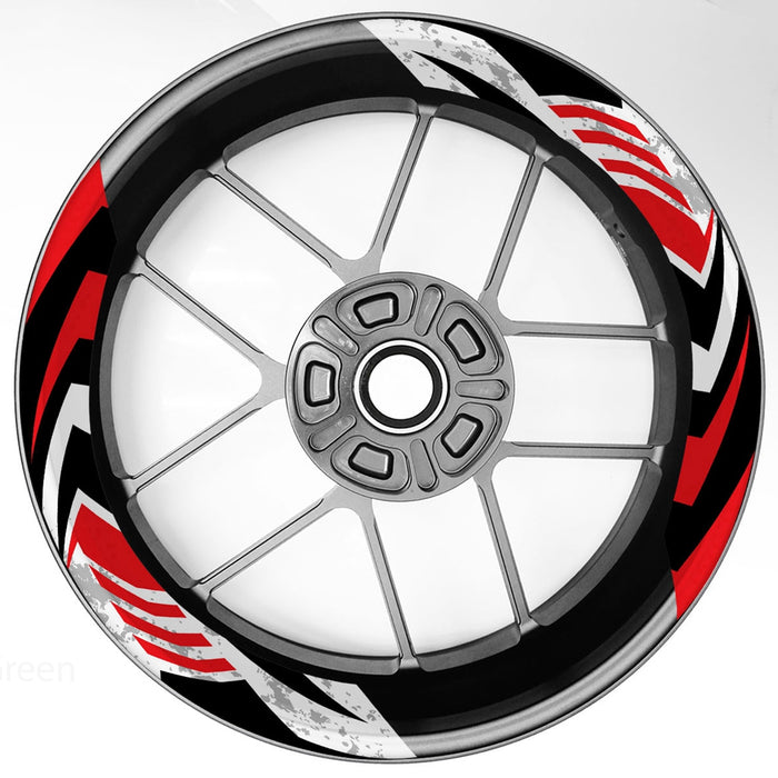 S16 17 inch Rim Front & Rear Removable 2-Piece Rim Sticker For Kawasaki Ninja 250 300 400 650