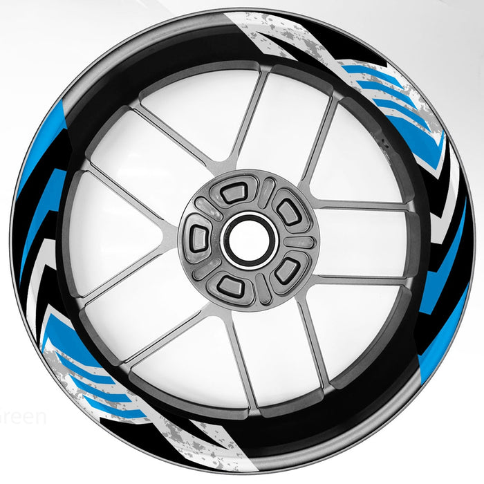 S16 17 inch Rim Front & Rear Removable 2-Piece Rim Sticker For Kawasaki Ninja 250 300 400 650