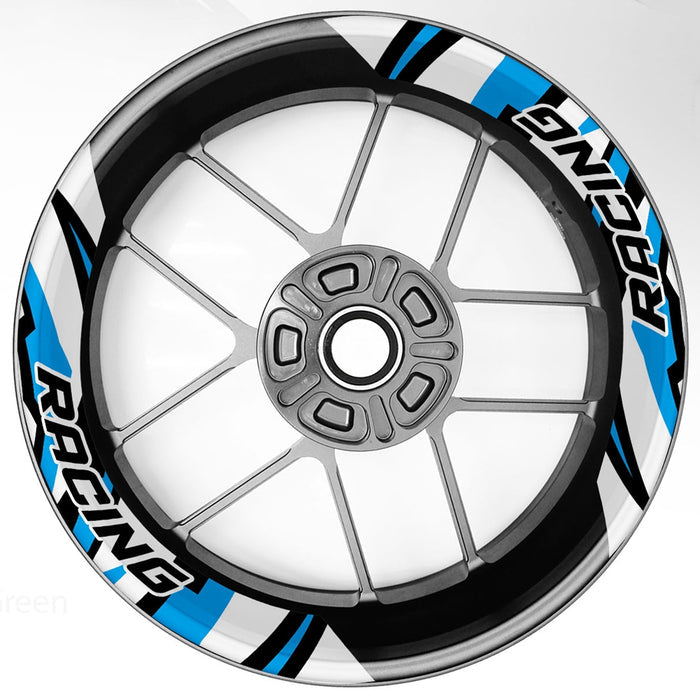 S17 17 inch Rim Front & Rear Removable 2-Piece Rim Sticker For Kawasaki Z650 Z750 Z900 Z1000