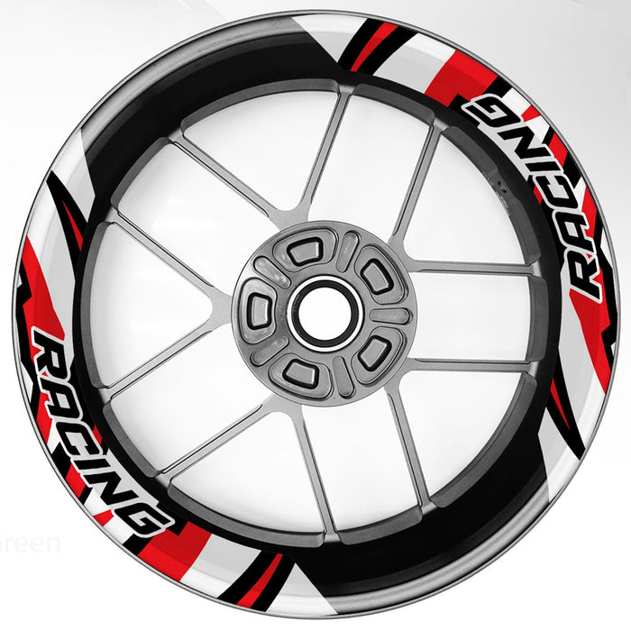 S17 17 inch Rim Front & Rear Removable 2-Piece Rim Sticker For Kawasaki Z650 Z750 Z900 Z1000