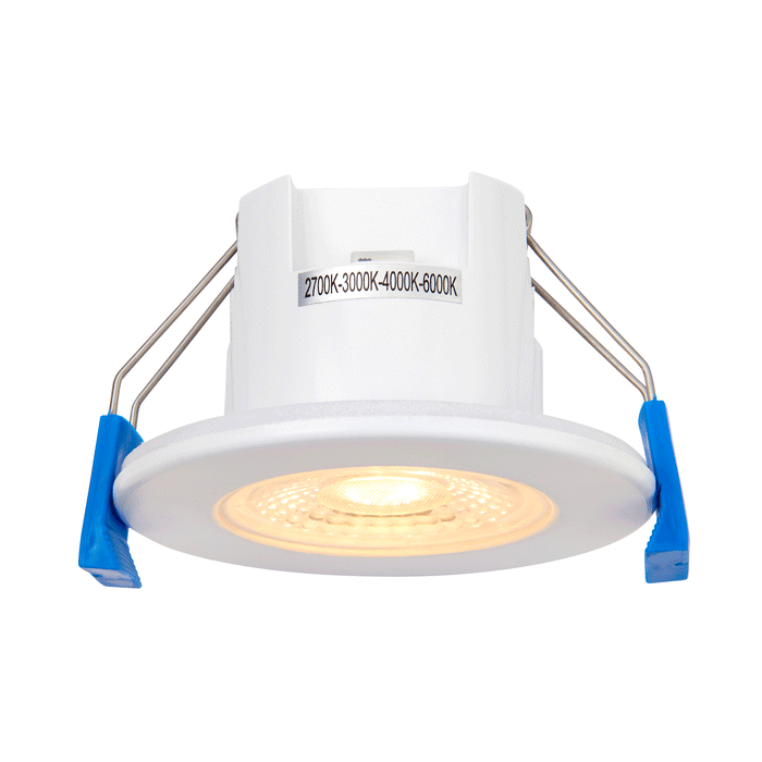 Saxby 108763 ShieldLITE 4 Color Options, Waterproof (IP65), 5W Dimmable Downlight with Multiple Finish Options