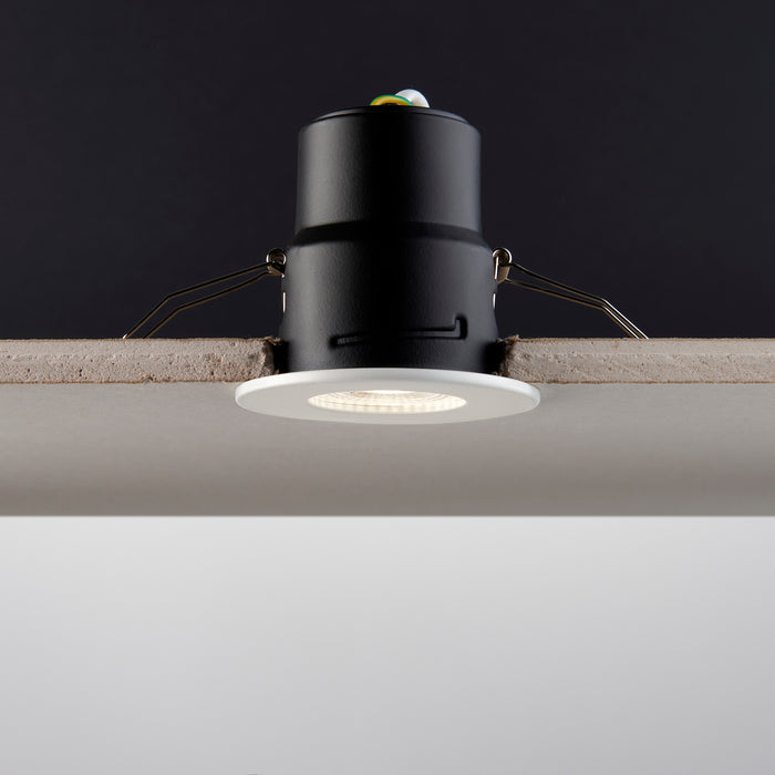 Saxby 109805 ShieldONE Fire-Rated Dimmable Recessed Polished Brass GU10 Downlight