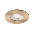 Saxby 109805 ShieldONE IP65 (Waterproof) Fire-Rated Dimmable Recessed Antique Brass GU10 Downlight for Bathrooms - 65mm cut hole