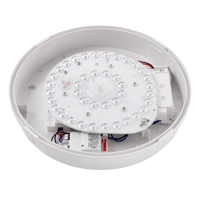 Saxby 113963 HeroULTRA Microwave + Emergency 5 Colour Changing (CCT) Tri Wattage (15W/12W/8W) LED Bulkhead  Adjustable Color Temperature & Waterproof for Outdoor Use