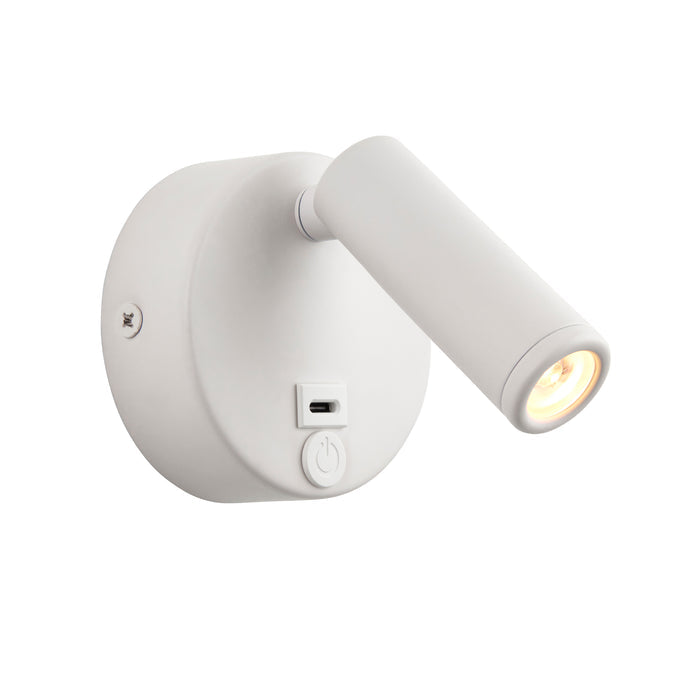 Saxby 120967 Lumos Mini 1lt Wall 3W 3000K - Matt White