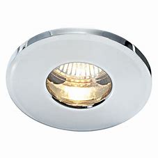 Saxby 50686 ShieldPlus IP65 Fire Rated, Dimmable, GU10 Downlight for Bathrooms in Polished Chrome