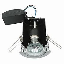 Saxby 50686 ShieldPlus IP65 Fire Rated, Dimmable, GU10 Downlight for Bathrooms in Polished Chrome