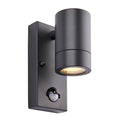 Saxby 75099 Palin PIR 1lt Wall Light IP44 7W - Anthracite Grey