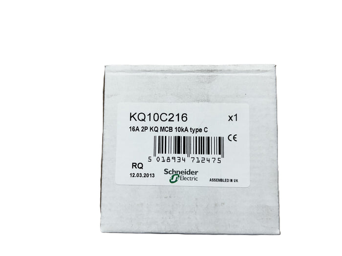 Schneider Electric (Square D) KQ10C216 16A, 2-Pole Type D MCB for LoadCentre KQ Distribution Board