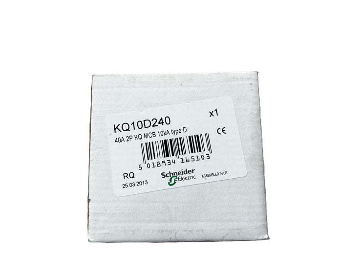 Schneider Electric (Square D) KQ10D240 40A, 2-Pole Type D MCB for LoadCentre KQ Distribution Board