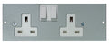 Tass ST0290/LH Left Hand Twin Switched Sockets Plate